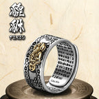 Sterling Silver Pixiu Ring — Wealth Attraction & Prosperity Guard