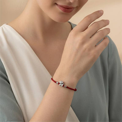 🐎Year of the Horse 999 Sterling Silver String Braided Protection Bracelet