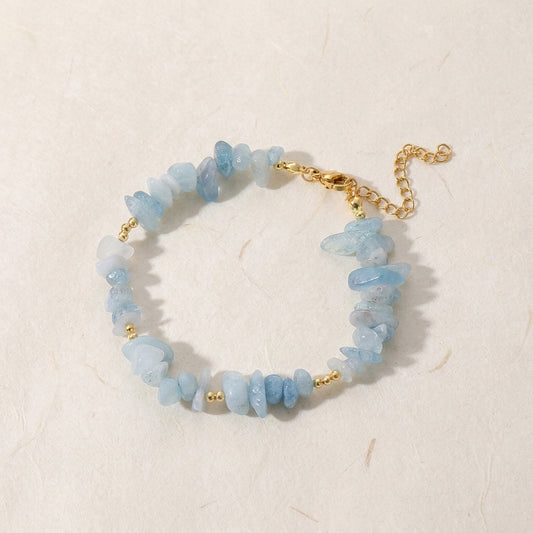 Serene Aura Natural Aquamarine & Pearl Healing Set