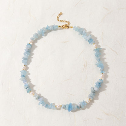Serene Aura Natural Aquamarine & Pearl Healing Set