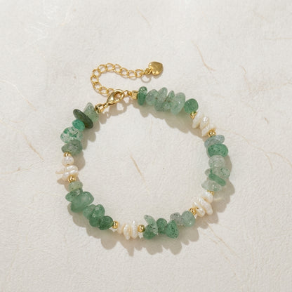 Divine Feminine Aura Bracelet | Freshwater Pearl & Natural Crystal
