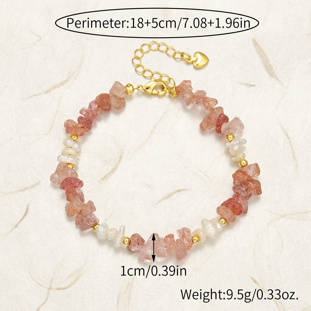 Divine Feminine Aura Bracelet | Freshwater Pearl & Natural Crystal