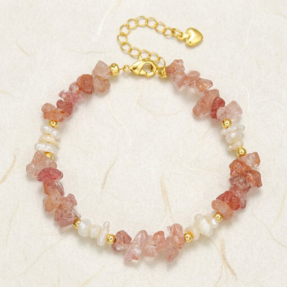Divine Feminine Aura Bracelet | Freshwater Pearl & Natural Crystal