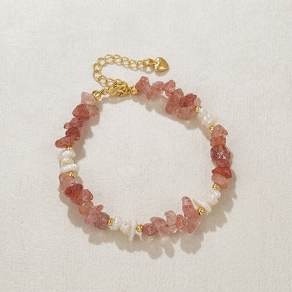Divine Feminine Aura Bracelet | Freshwater Pearl & Natural Crystal