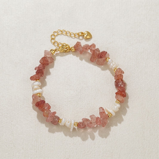 Divine Feminine Aura Bracelet | Freshwater Pearl & Natural Crystal