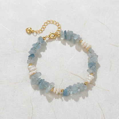 Divine Feminine Aura Bracelet | Freshwater Pearl & Natural Crystal