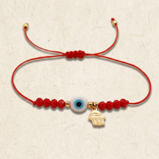 Hamsa Hand & Evil Eye Red String Protection Bracelet