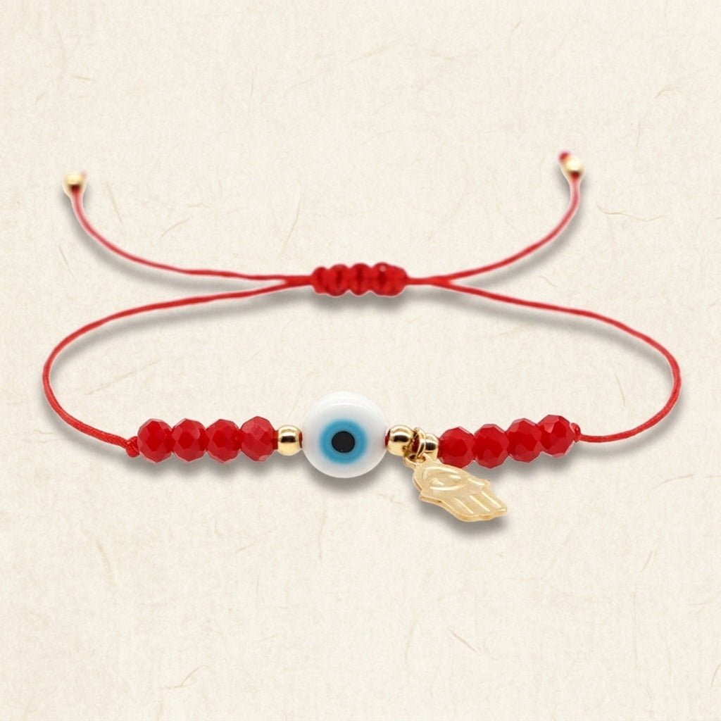 Hamsa Hand & Evil Eye Red String Protection Bracelet