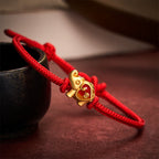 AuraVeya Handmade Red String Elephant Love Heart Protection Braided Adjustable Bracelet
