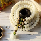 AngelSeer "Hoping for Serenity and Mindfulness" Bodhi Lotus Mala Includes Gift Message Card