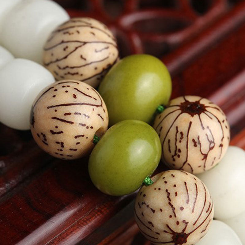 AngelSeer "Hoping for Serenity and Mindfulness" Bodhi Lotus Mala Includes Gift Message Card